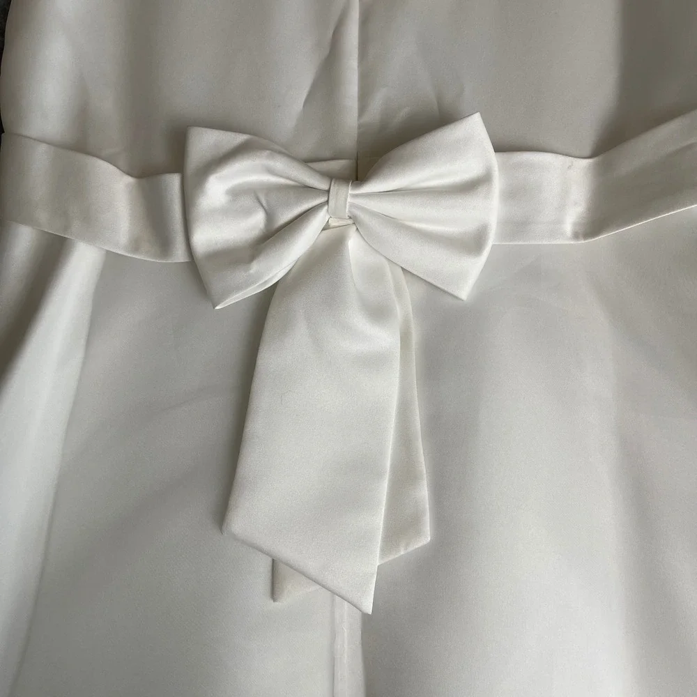 Jellybean Miami Girls New White Lace Communion Flower‎ Girl Dress Plus Size 12.5